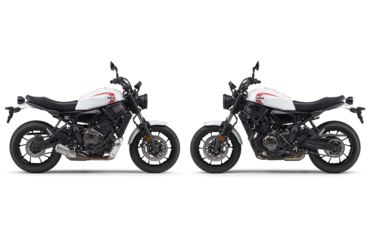 ヤマハ、ネオレトロ『XSR700』の最新モデル発表。ホワイトとブルーのカラーラインアップに