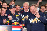 マックス・フェルスタッペンの2024年ドライバーズタイトル獲得を祝うクリスチャン・ホーナーとヘルムート・マルコ