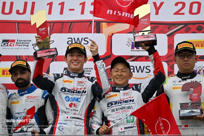GTWCアジア第7戦富士はオリジン・モータースポーツの87号車ポルシェが優勝。TEAM 5ZIGENのGT-Rが総合6位／クラス優勝を飾る