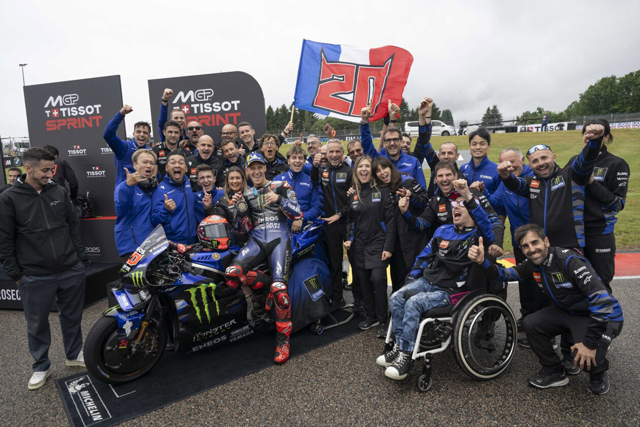 スプリントで3位を獲得したファビオ・クアルタラロ（モンスターエナジー・ヤマハMotoGPチーム）／2025MotoGP第11戦ドイツGP