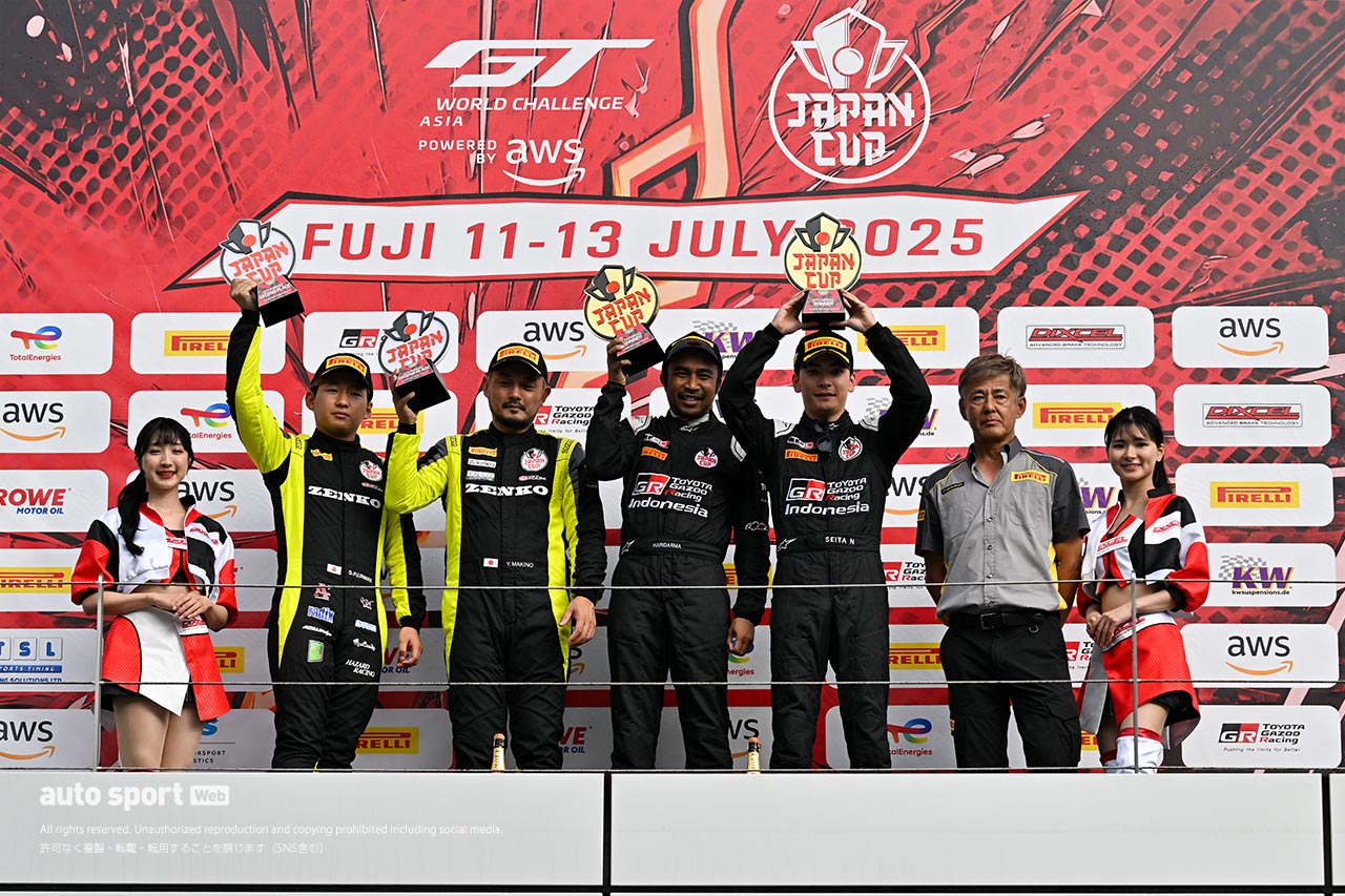 SROジャパンカップ第2ラウンドレース2はをHitotsuyama with Cornes Racingが逆転勝利。前澤友作組が白熱バトルを制し3位
