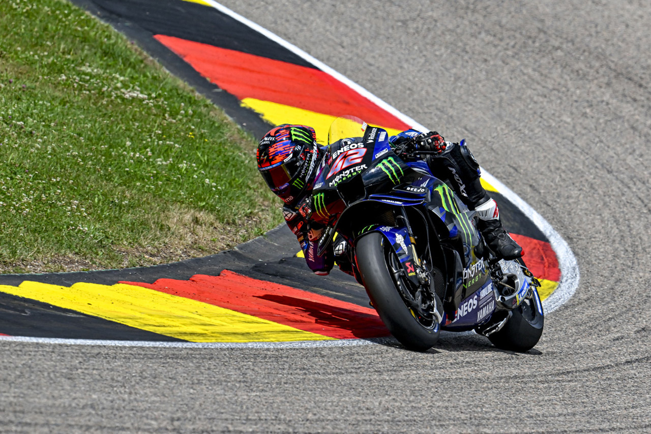 荒れた決勝はふたり揃ってポイント加算「リアルな結果ではないから満足できない」とクアルタラロ／第11戦ドイツGP