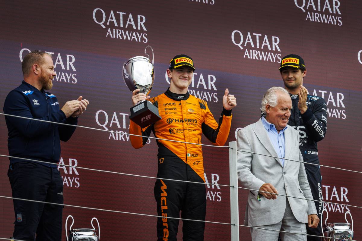 FIA F2第8戦シルバーストン アレクサンダー・ダン(ロダン・モータースポーツ/マクラーレン育成) フィーチャーレースで2位表彰台