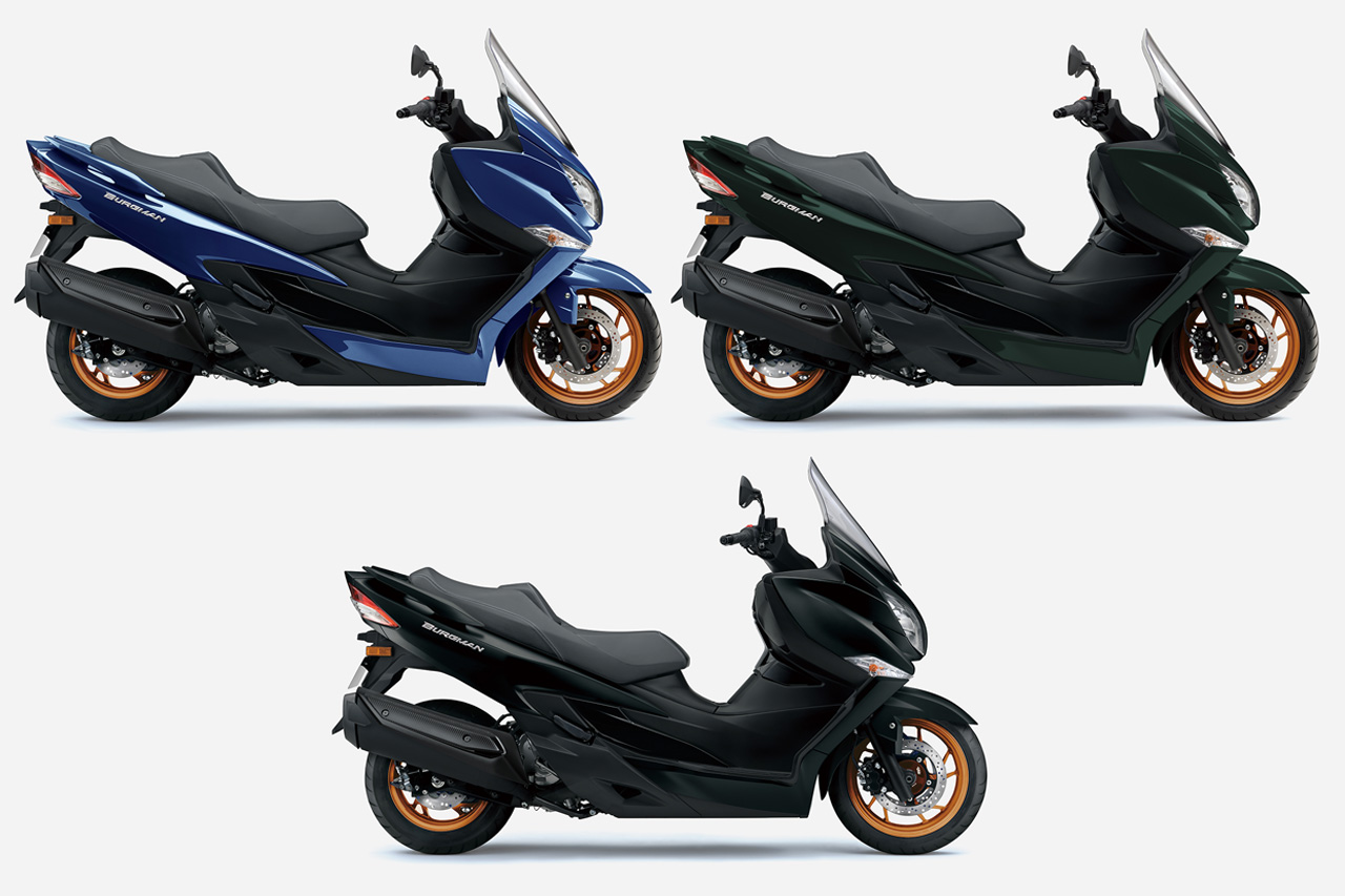スズキ、中型スクーター『バーグマン400』のカラーリングを変更した最新モデルを発表