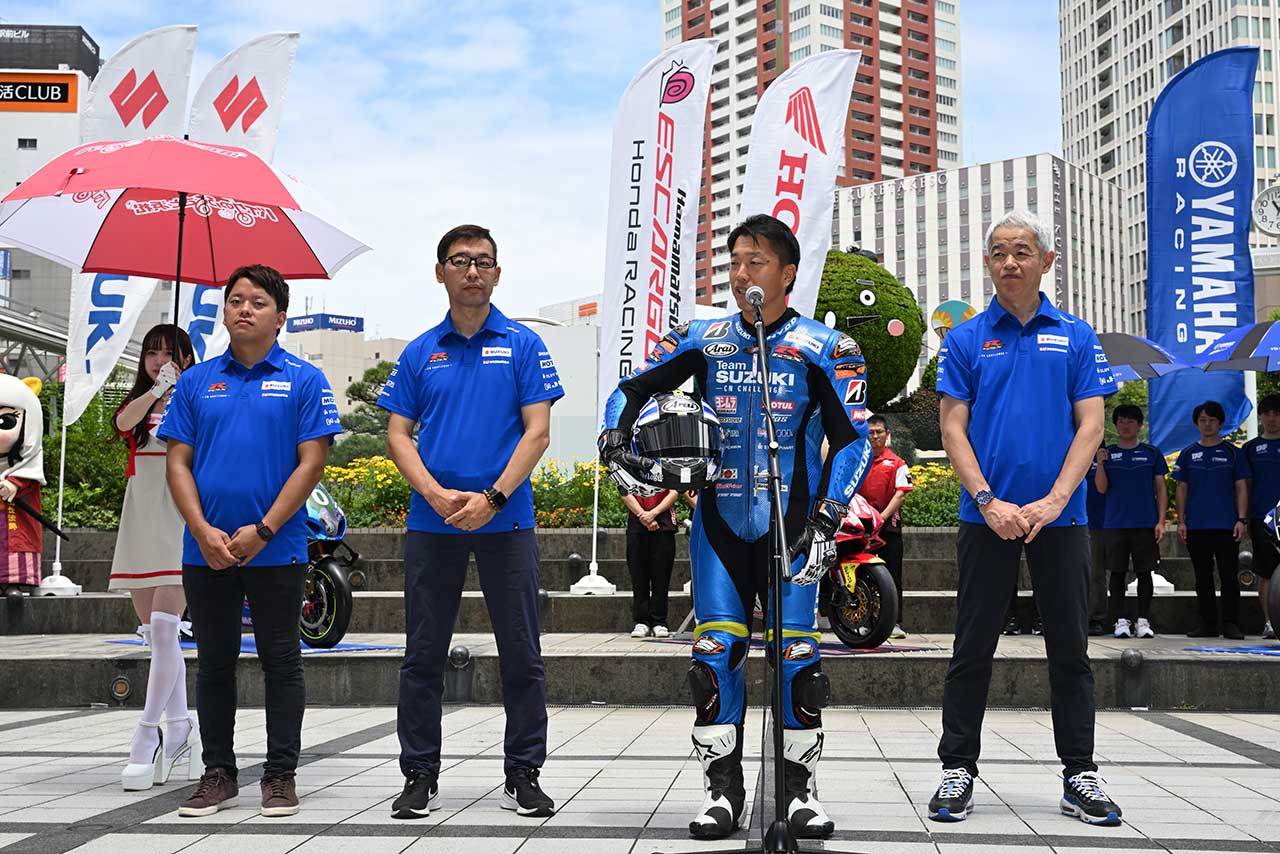 今年も中野祐介浜松市長が浜松ゆかりの3チームを激励！ 勝ちどきを上げた／浜松市主催鈴鹿8耐壮行会