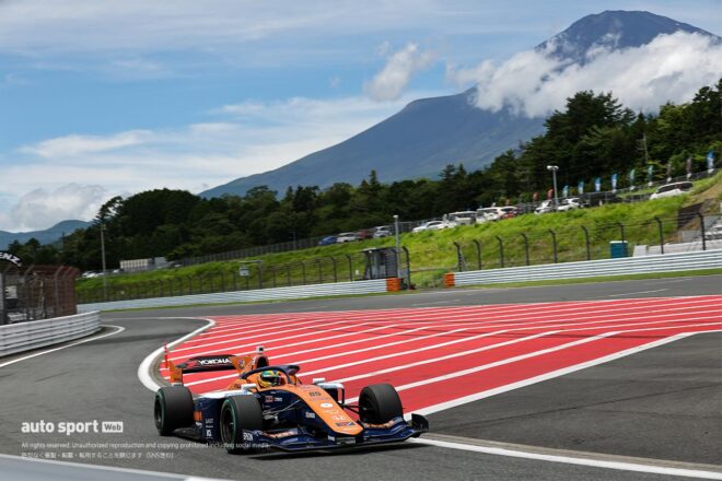 全日本スーパーフォーミュラ選手権第6戦・第7戦富士開幕。フリー走行1回目は阪口晴南がトップタイム