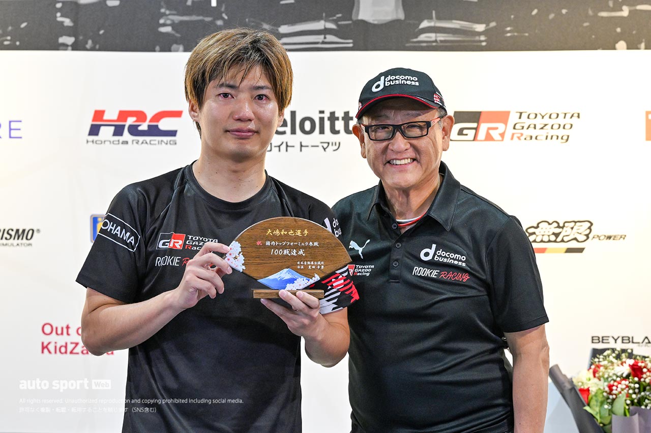 第6戦富士で100戦達成の大嶋和也がサプライズで2025年限りでのスーパーフォーミュラ引退を発表