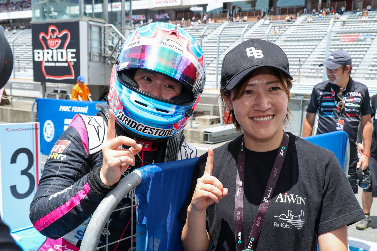 2025年 KYOJO CUP第2戦　スプリントレースを制した斎藤愛未（BigBoss W TOM’S KYOJO with AIWIN KC-MG01）