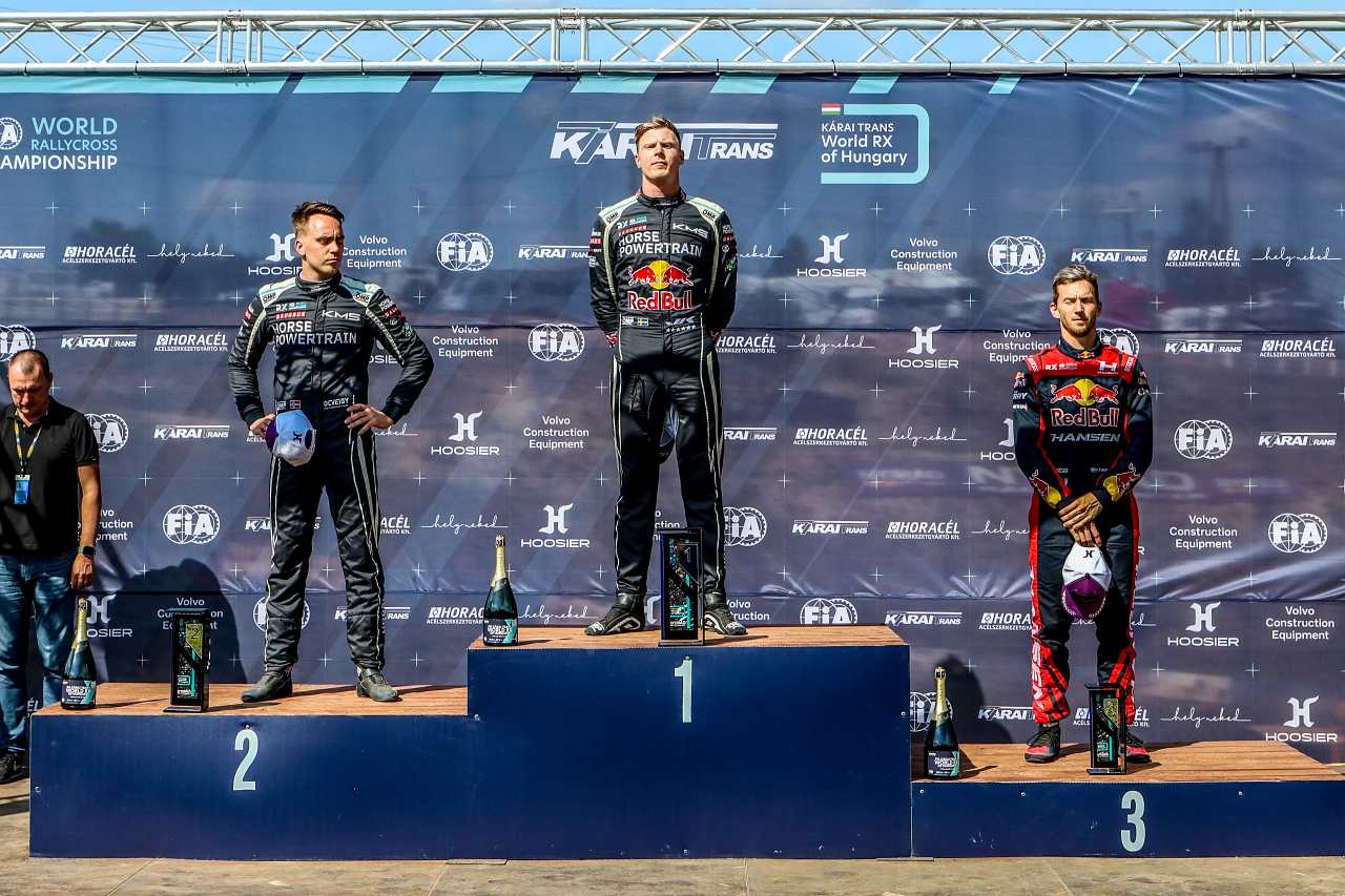 猛暑の“赤い釜”は予選、準決勝、決勝と完全制覇の絶対王者が勝利。KMSが1-2達成／WorldRX第3戦