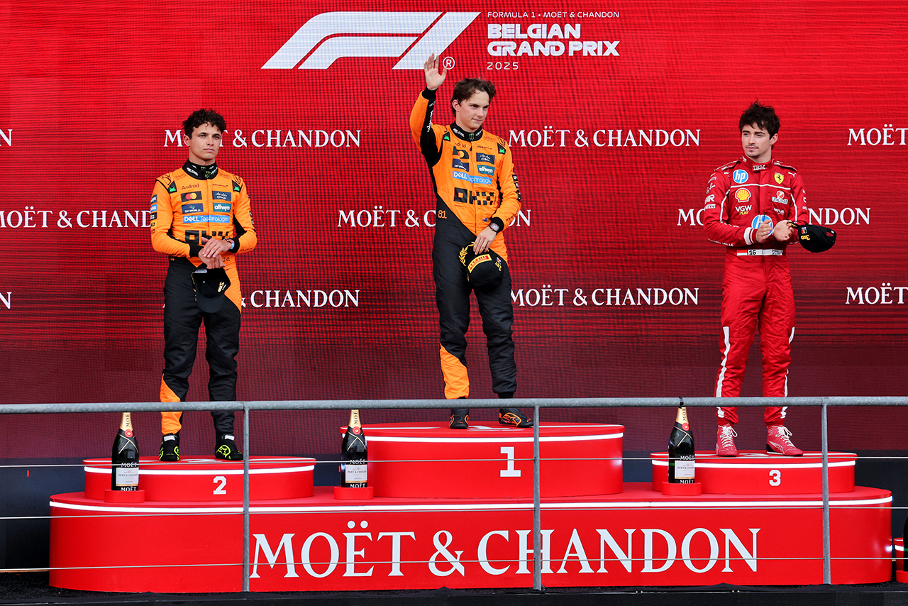 2025年F1第13戦ベルギーGP表彰式