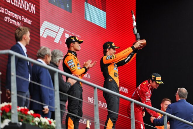 2025年F1第13戦ベルギーGP表彰式