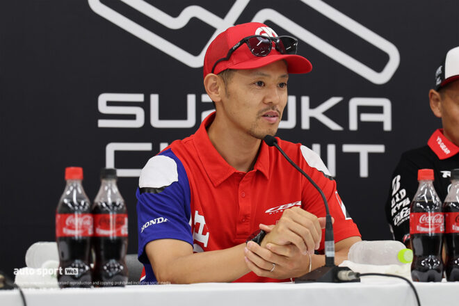 2025鈴鹿8耐：木曜会見に出席した高橋巧（Honda HRC）