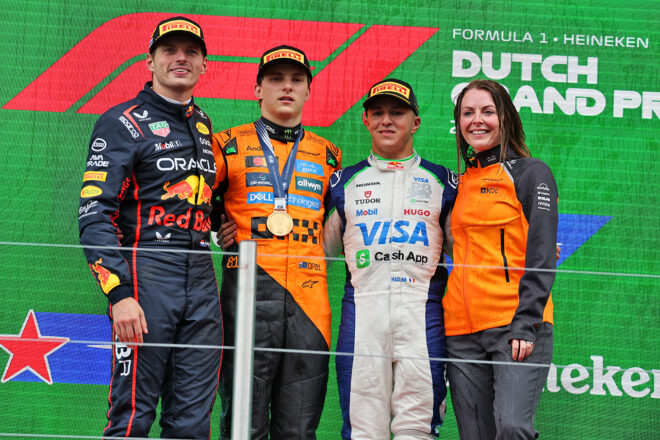 2025年F1第15戦オランダGP暫定表彰式