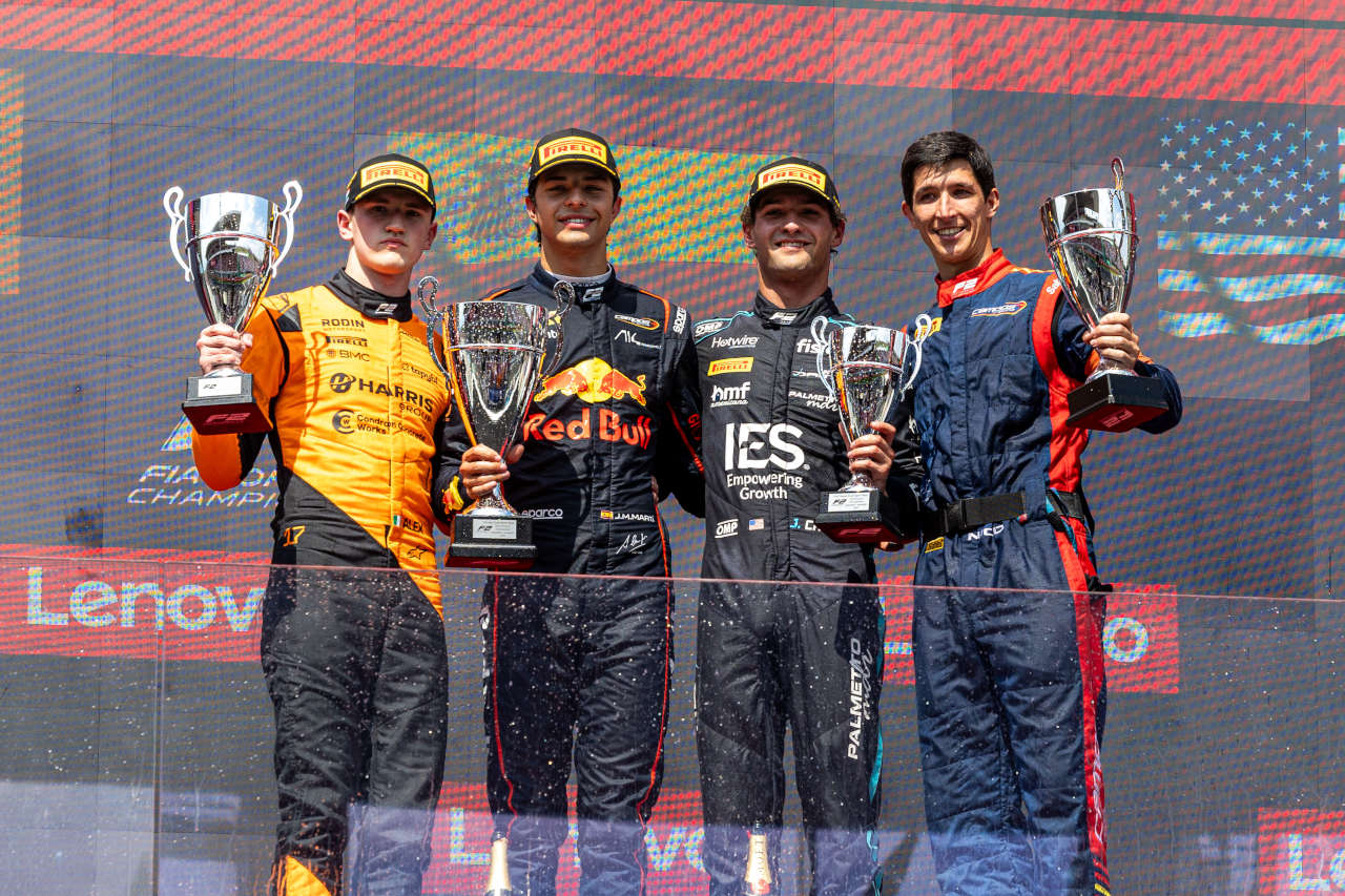 2025年FIA F2第10戦ブダペスト　スプリントレース暫定表彰式