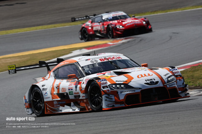 日曜公式練習のトップタイムをマークしたau TOM’S GR Supra