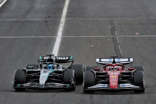 ジョージ・ラッセル（メルセデス）とシャルル・ルクレール（フェラーリ）