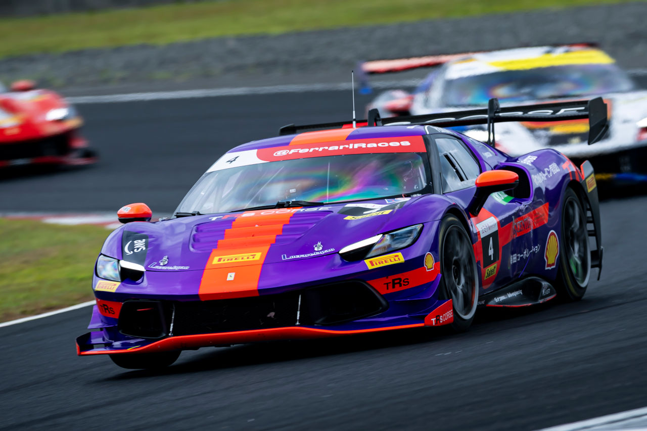 雨の岡山を制した武藤壮汰が王座獲得「勝ちパターンに持ち込めました」／2025フェラーリ・チャレンジ・ジャパン最終戦