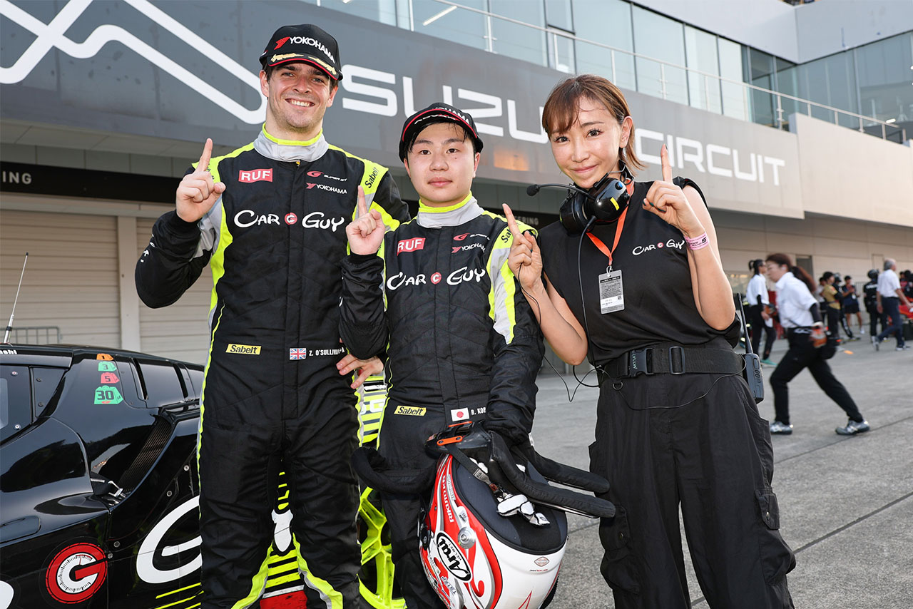 オフシーズンからのチーム構築の努力が実る。CARGUY MKS RACINGの初優勝に芳賀美里も万感「なかなか勝たせてくれないレースでやっと勝てました」