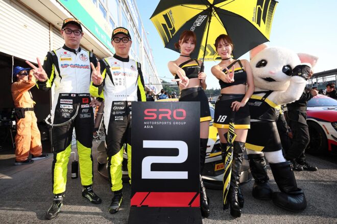 SROジャパンカップ第3ラウンド岡山のレース1は波乱の展開を武井真司／笹原右京組BINGO RACING with LM corsaが制す