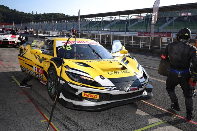 SROジャパンカップ第3ラウンド岡山のレース1は波乱の展開を武井真司／笹原右京組BINGO RACING with LM corsaが制す