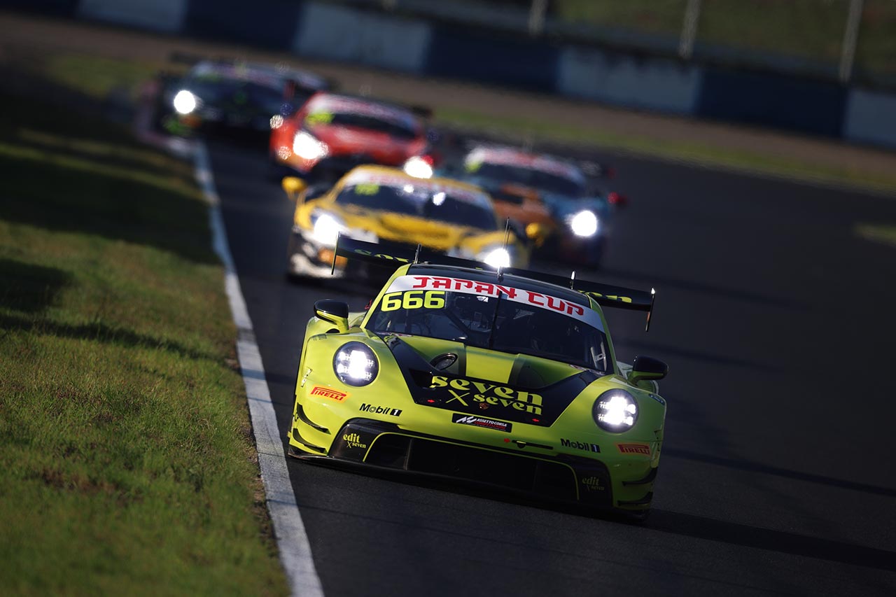 SROジャパンカップ第3ラウンド岡山のレース1は波乱の展開を武井真司／笹原右京組BINGO RACING with LM corsaが制す