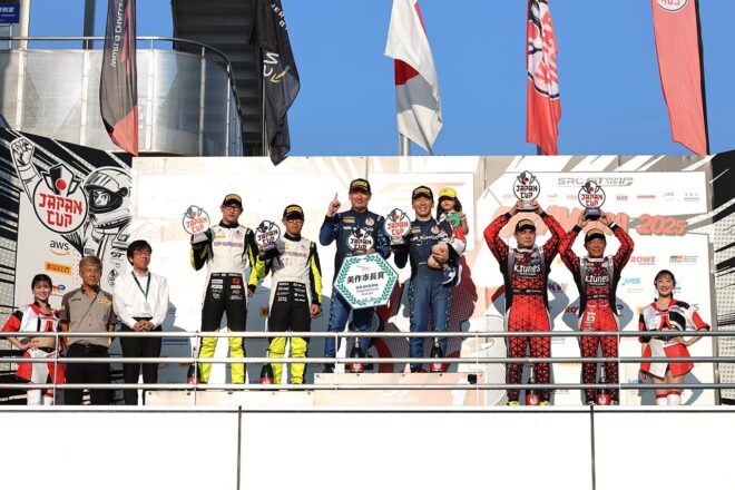 SROジャパンカップ第3ラウンド岡山のレース1は波乱の展開を武井真司／笹原右京組BINGO RACING with LM corsaが制す