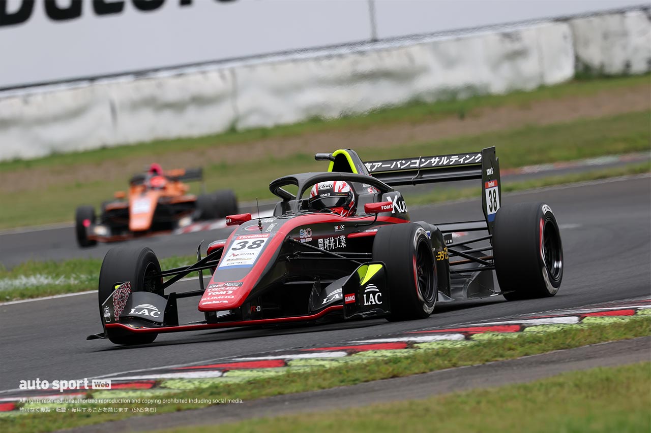 全日本スーパーフォーミュラ・ライツ選手権第12戦は野村勇斗が佐野雄城の追撃を振り切り3連勝。岡山からの連勝を6に伸ばす