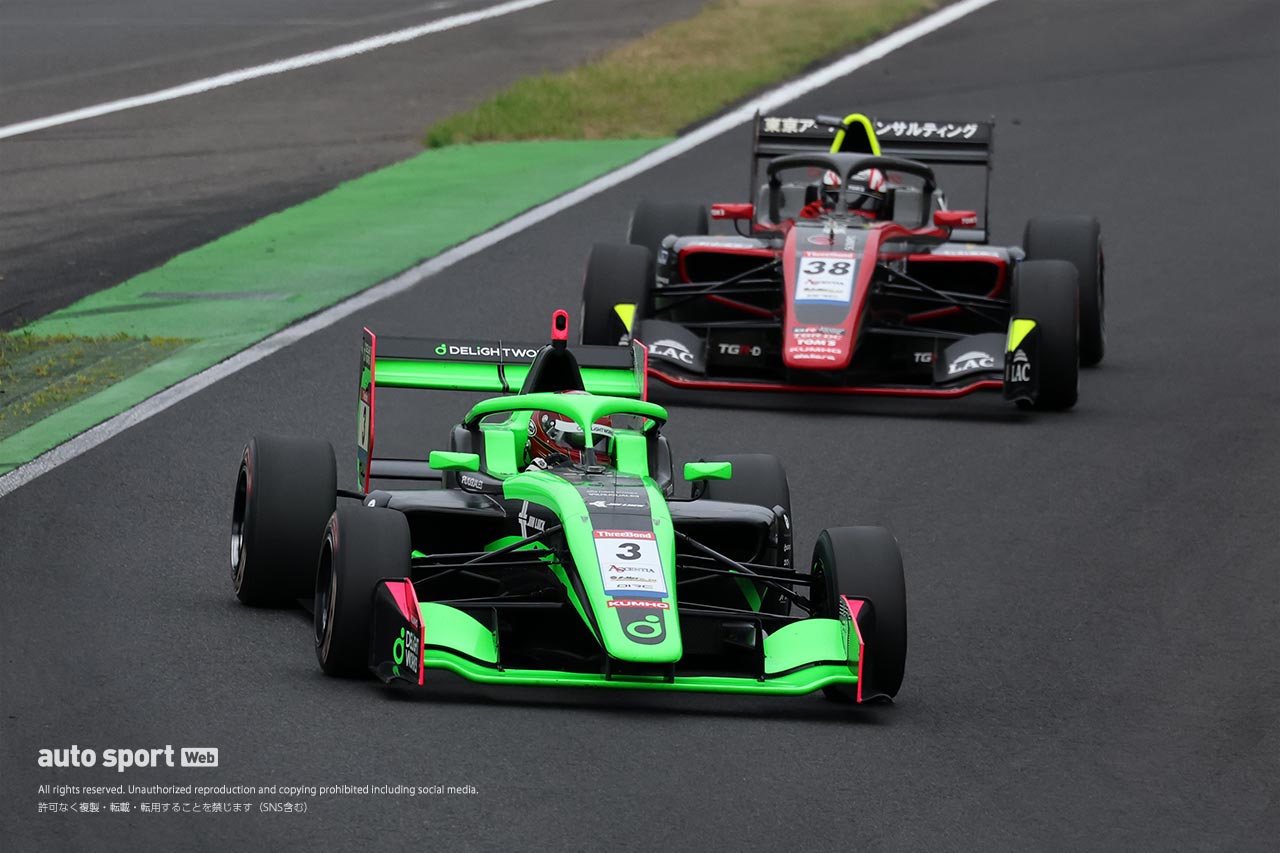スーパーフォーミュラ・ライツ第6戦SUGOは野村勇斗が制し7連勝。佐野雄城が4戦連続の2位に