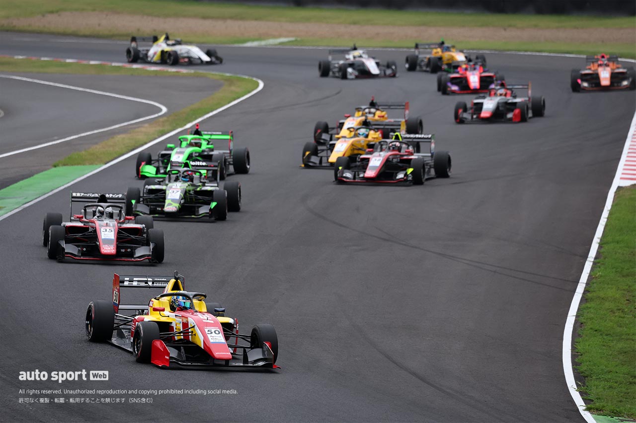 スーパーフォーミュラ・ライツ第6戦SUGOは野村勇斗が制し7連勝。佐野雄城が4戦連続の2位に