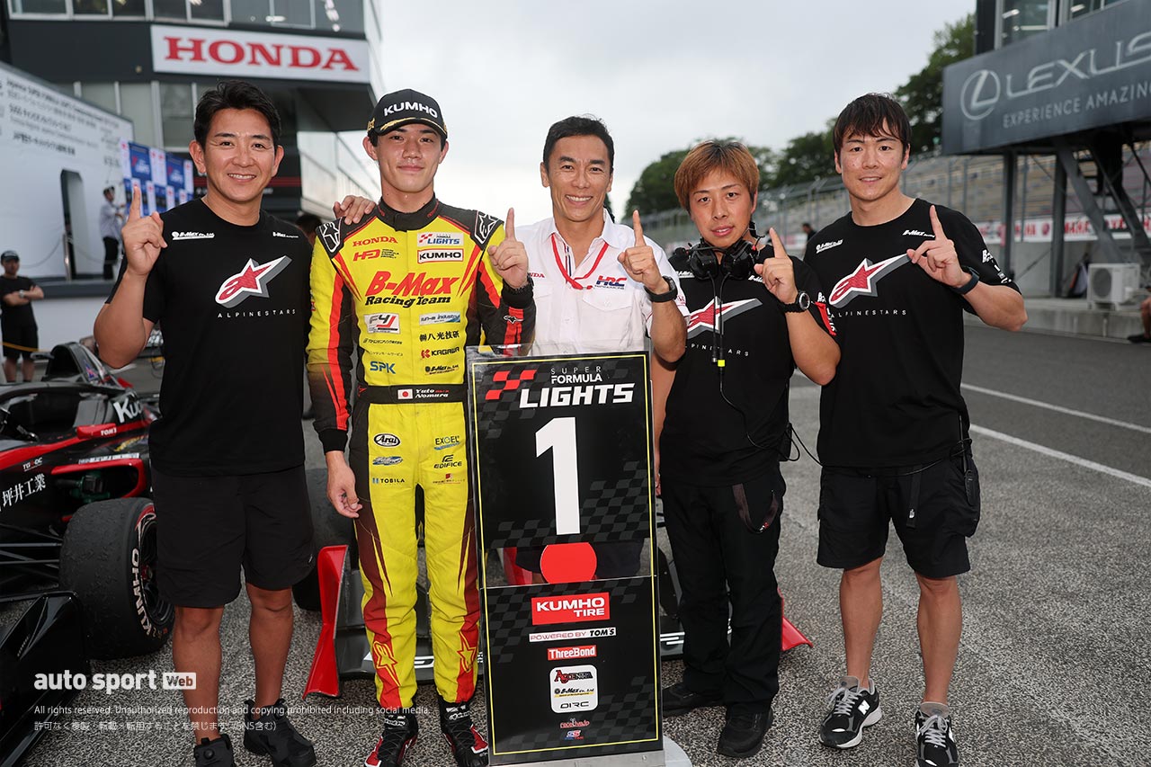 スーパーフォーミュラ・ライツ第6戦SUGOは野村勇斗が制し7連勝。佐野雄城が4戦連続の2位に