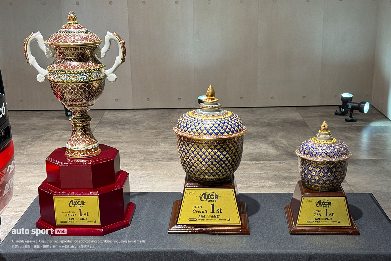 チーム三菱ラリーアートがAXCR優勝報告会を開催「タイムロスを最小限に抑えたチームワークの賜物」