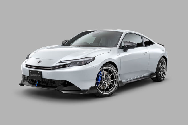 新型ホンダ・プレリュードの無限パーツが登場。開発中のエアロやスポーツマフラーは2026年初めに発表へ