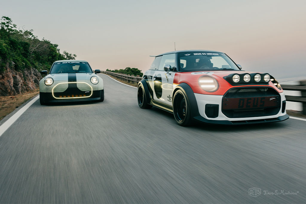 ミニ・ジョン・クーパー・ワークスとデウス・エクス・マキナがコラボ。情熱が交差する2台のワンオフモデルを発表