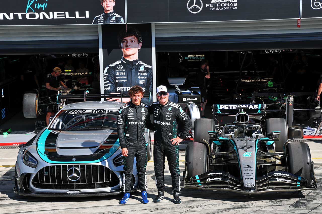 アンドレア・キミ・アントネッリとバルテリ・ボッタス（メルセデス）