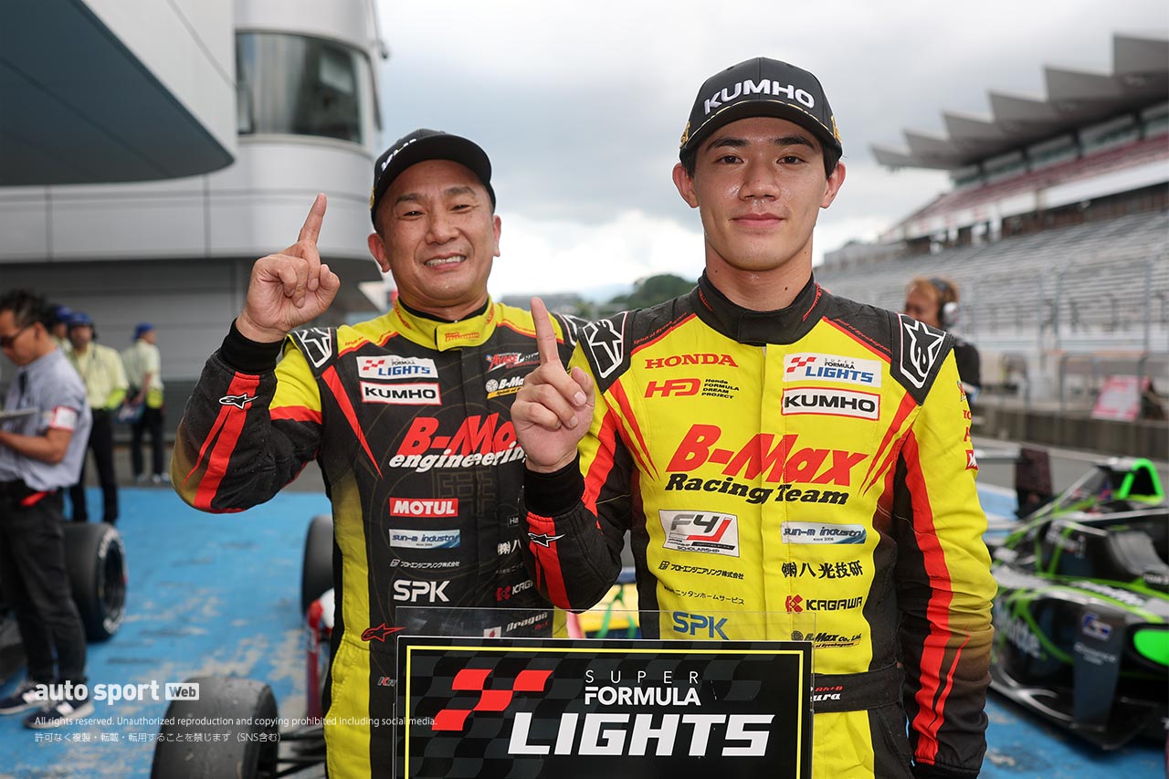 全日本スーパーフォーミュラ・ライツ選手権第13戦富士は荒れた展開を野村勇斗が制し8連勝を飾る