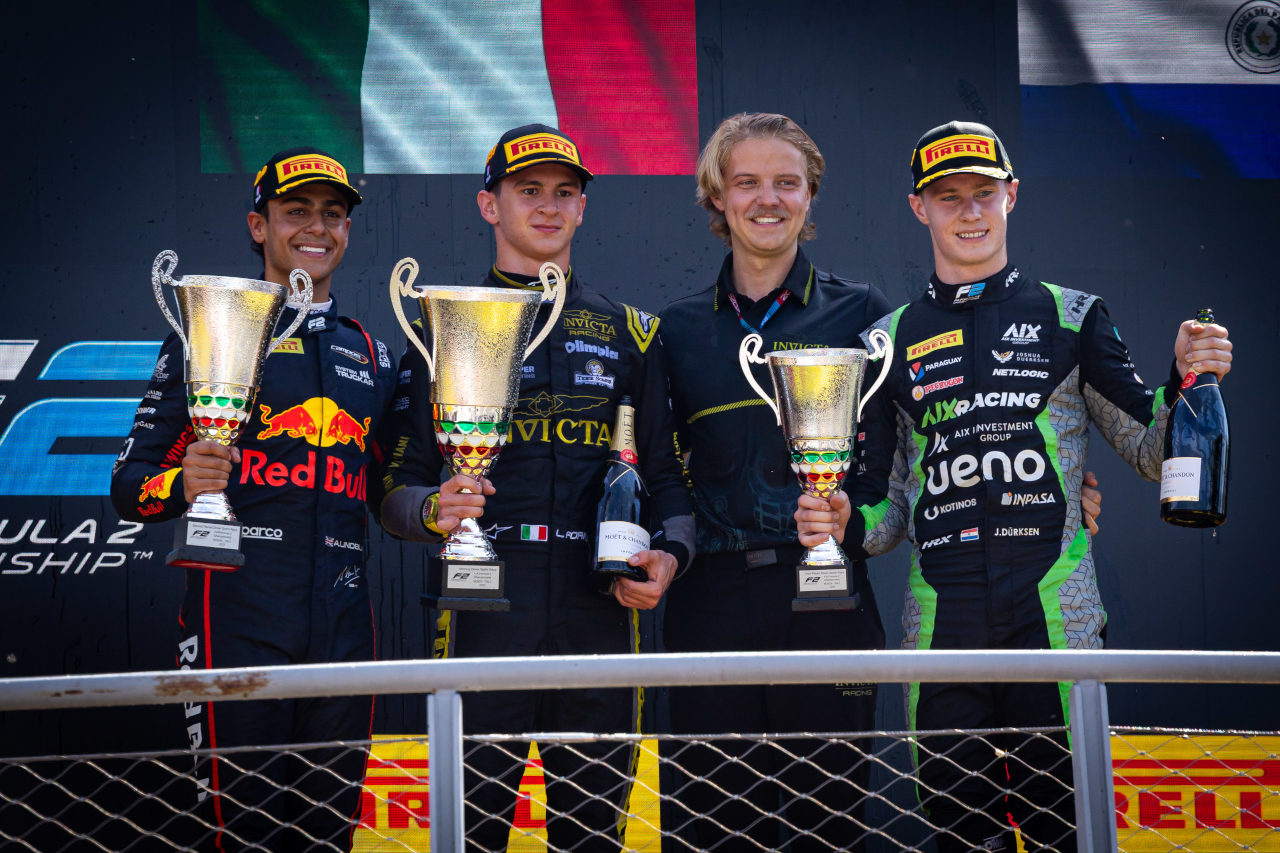 2025年FIA F2第11戦モンツァ　スプリントレース暫定表彰式
