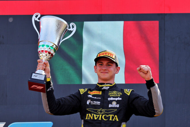 2025年FIA F2第11戦モンツァ　スプリントレースを制したレオナルド・フォルナローリ