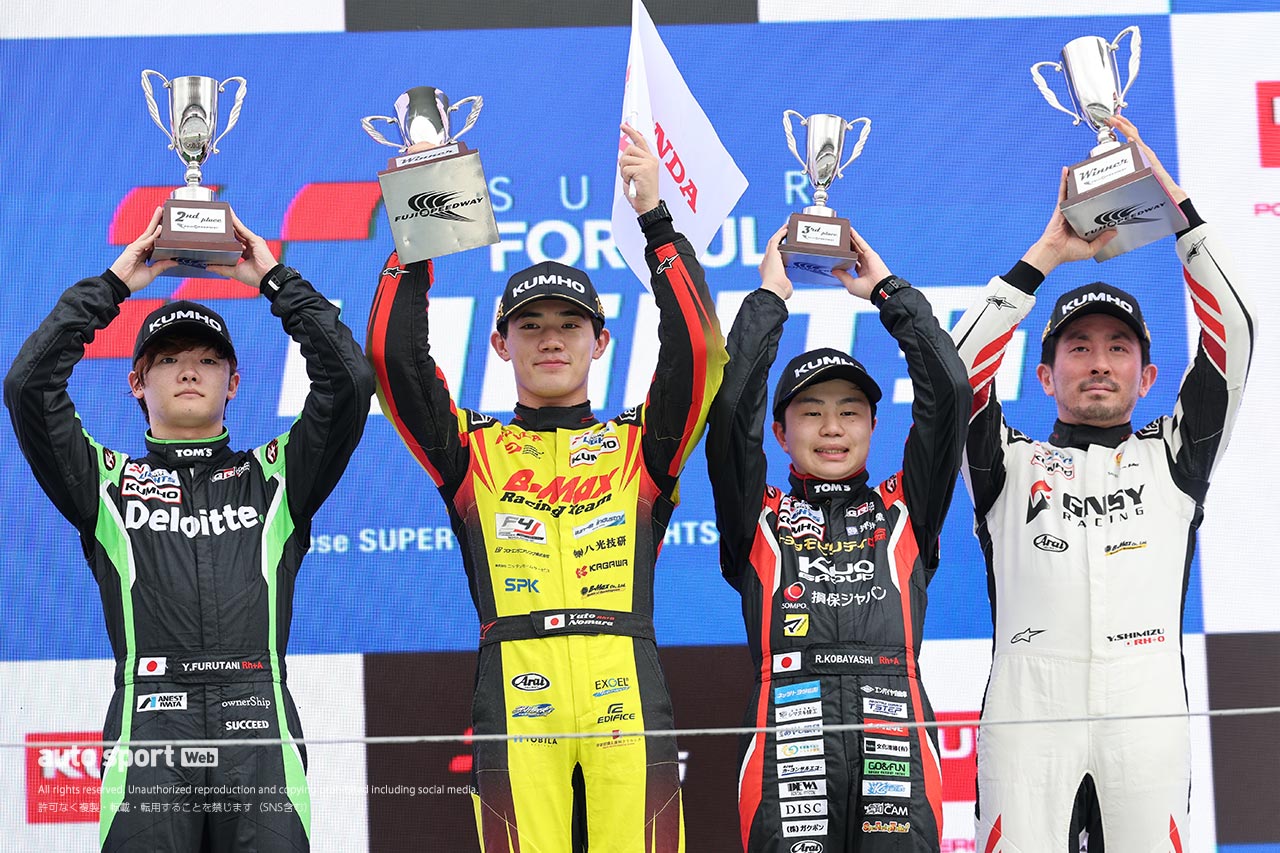 スーパーフォーミュラ・ライツ第15戦富士は野村勇斗がポール・トゥ・ウイン。2025年のチャンピオンを獲得