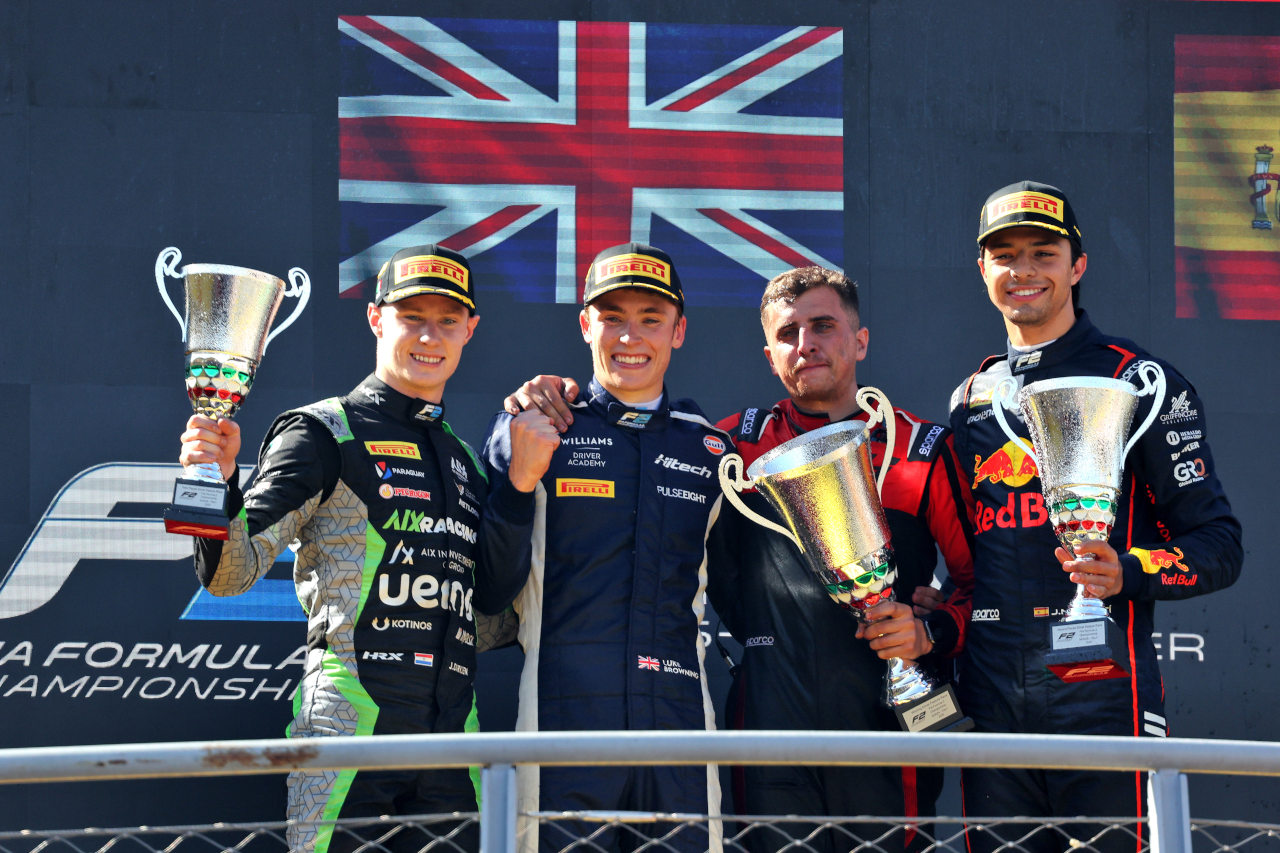 2025年FIA F2第11戦モンツァ　フィーチャーレース暫定表彰式