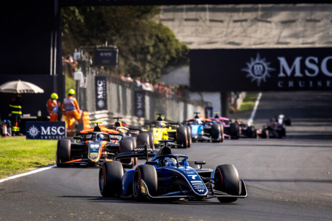 2025年FIA F2第11戦モンツァ　ルーク・ブラウニング（ハイテックTGR／ウイリアムズ育成）