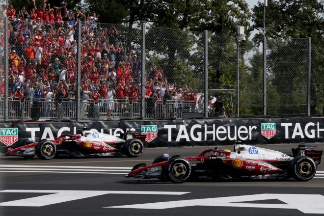 ルイス・ハミルトンとシャルル・ルクレール（フェラーリ）