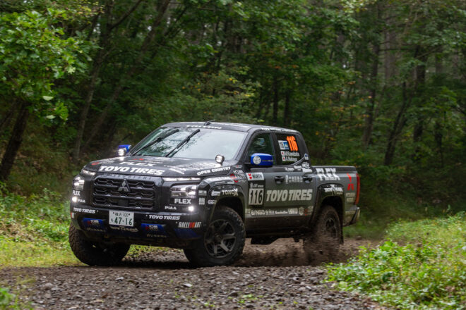 ラリー北海道で『ミツビシ・トライトン』の存在感光る。川畑真人が2度の最速タイム、竹岡圭は7位完走／XCRスプリトカップ北海道