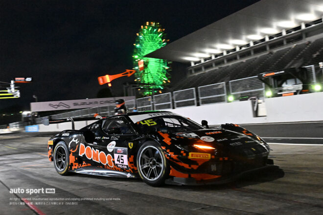 【タイム結果】鈴鹿1000kmのナイト・プラクティスは赤旗2回の荒れ模様。“ラーメン柄”のフェラーリが最速に