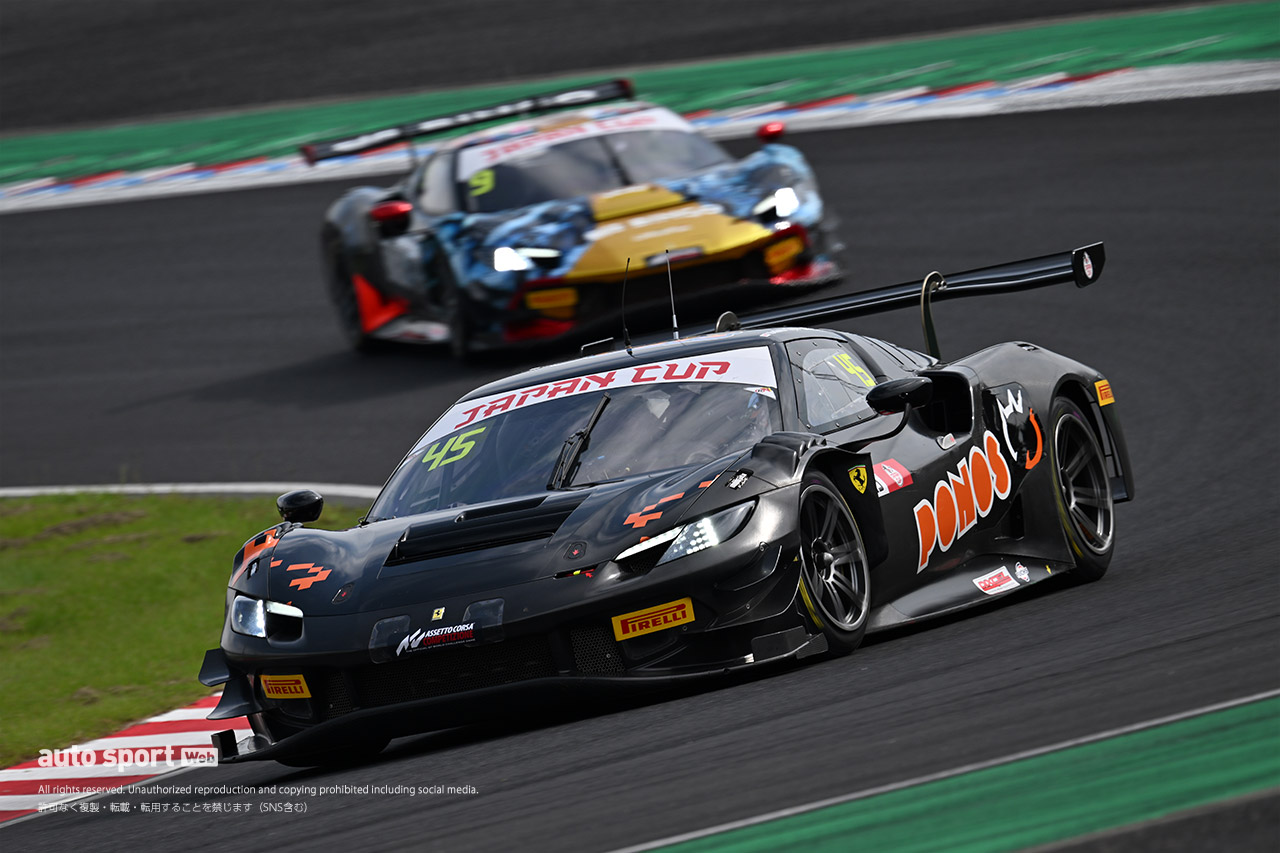 SROジャパンカップ鈴鹿レース2はPONOS RACINGの辻子／コッツォリーノ組がポール・トゥ・ウイン。チャンピオンは都筑／川端組に