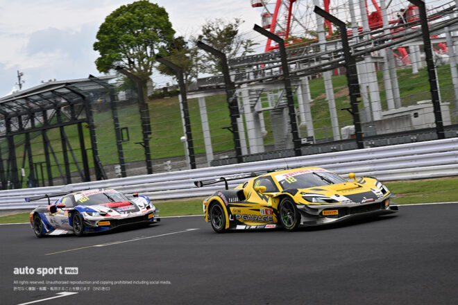 SROジャパンカップ鈴鹿レース2はPONOS RACINGの辻子／コッツォリーノ組がポール・トゥ・ウイン。チャンピオンは都筑／川端組に