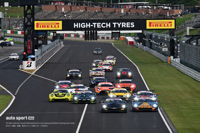 SROジャパンカップ鈴鹿レース2はPONOS RACINGの辻子／コッツォリーノ組がポール・トゥ・ウイン。チャンピオンは都筑／川端組に