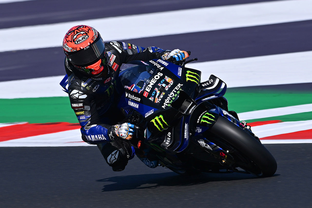 ヤマハ：クアルタラロ、予選3番手もスプリントで転倒「リヤに奇妙な感触があった」／第16戦サンマリノGP
