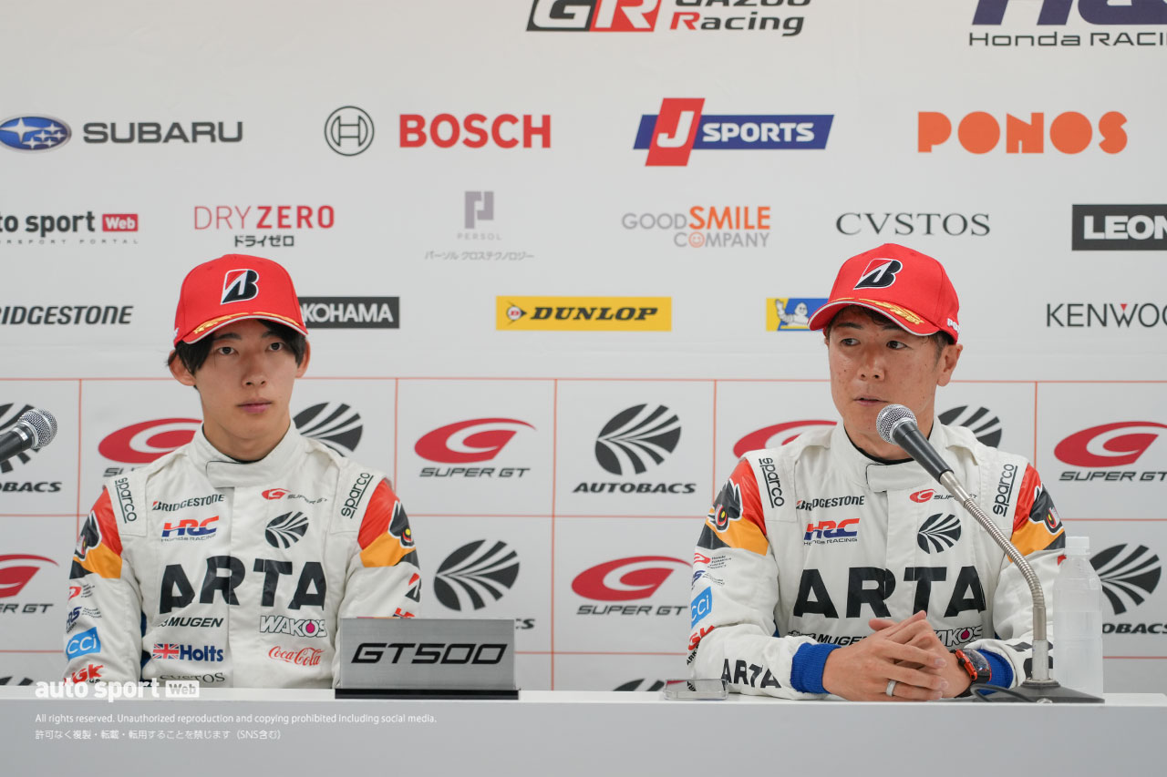 逆転ポールを生んだ大津のフィードバック「少し足りない部分を詰められた」【スーパーGT第6戦GT500予選会見】