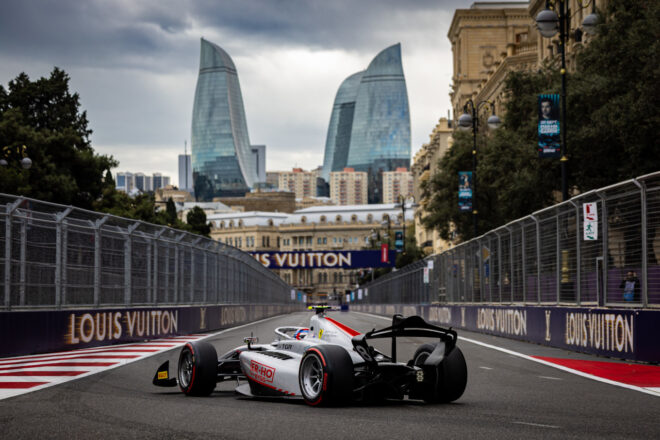 2025年FIA F2第12戦バクー　ディーノ・ベガノビッチ（ハイテックTGR／フェラーリ育成）