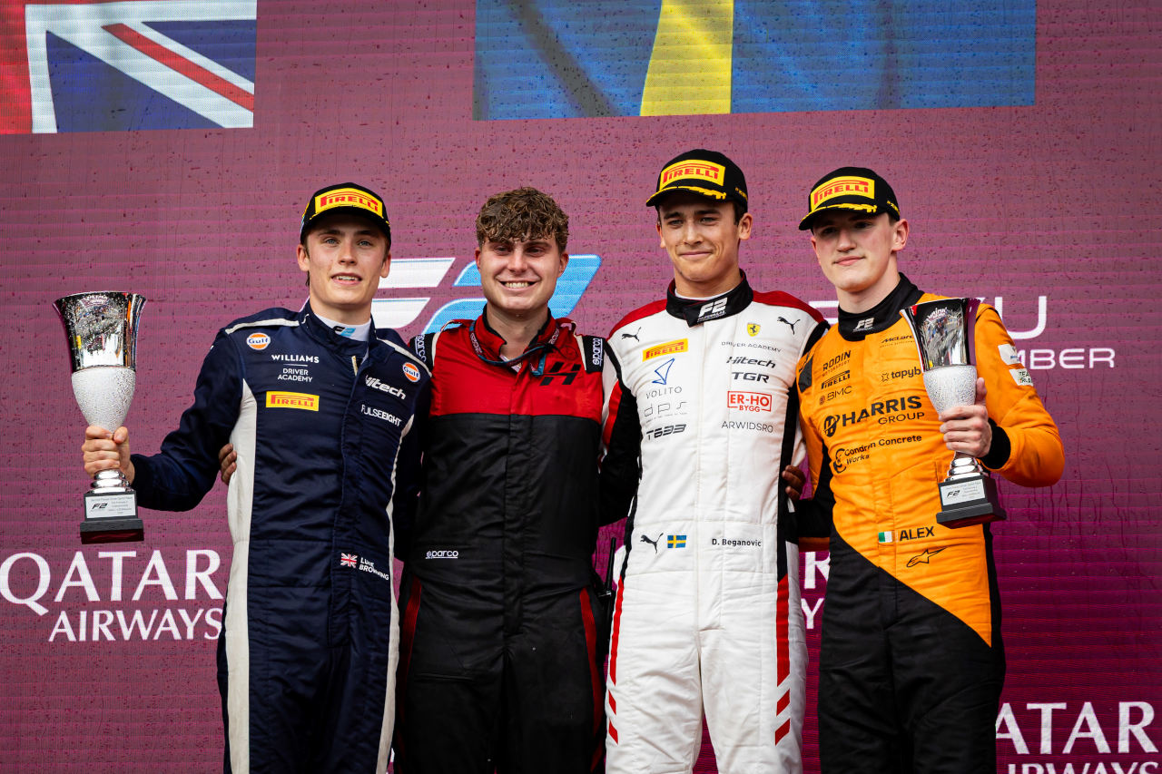 2025年FIA F2第12戦バクー　スプリントレース暫定表彰式